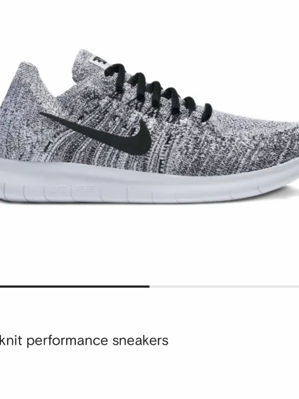 Nike Free RN Grey & Black Flyknit Trainer women’s size 6